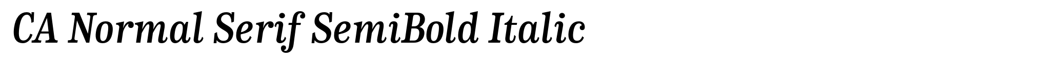 CA Normal Serif SemiBold Italic image